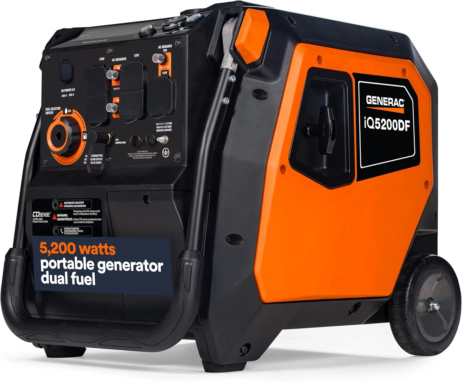 1-220.webp Generac iQ5200 DF 3900 Watt Electric Start Dual Fuel Inverter Generators. - Image 6