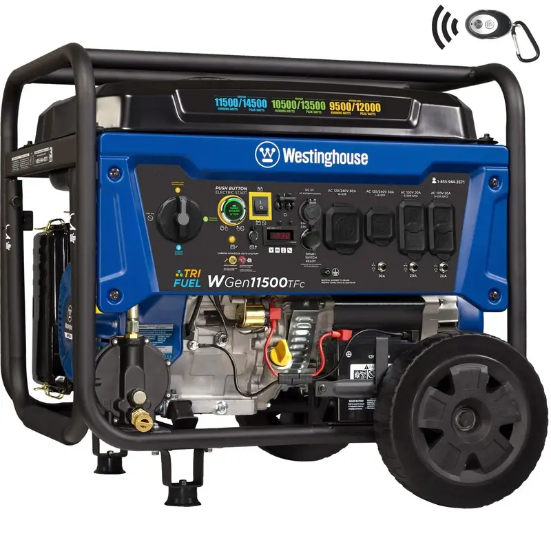 1-286.webp Westinghouse WGen11500TFc 11500-Watt Tri-Fuel Portable Generators.