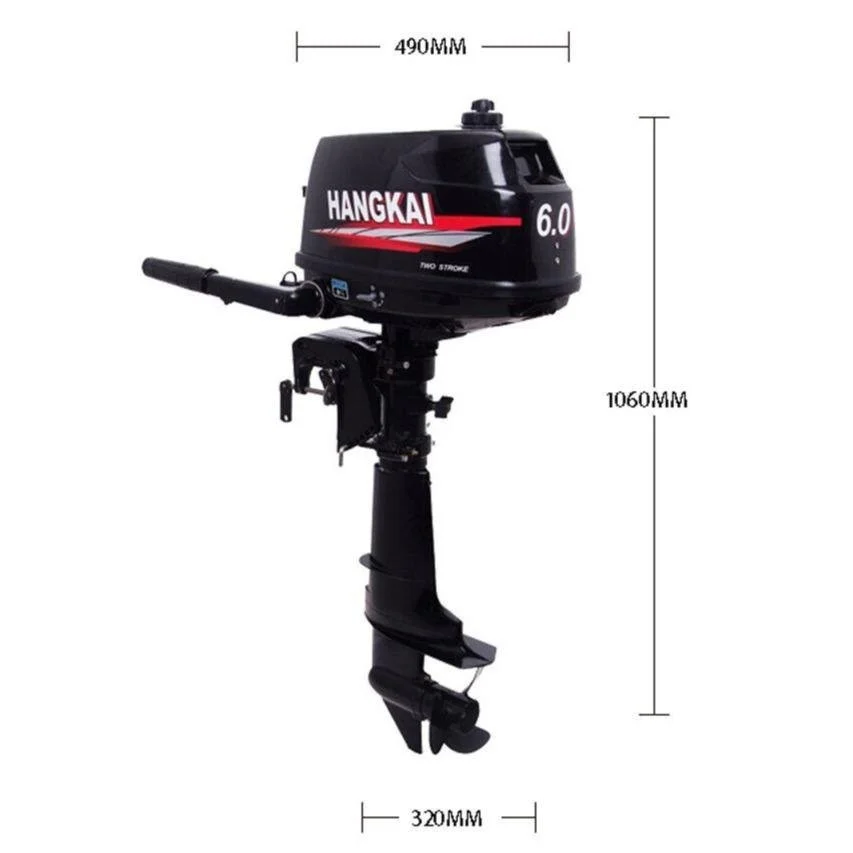 1055.webp Hangkai Water Cooled 2 Stroke 6HP Outboard Motor Petrol Powered Engine - Image 3