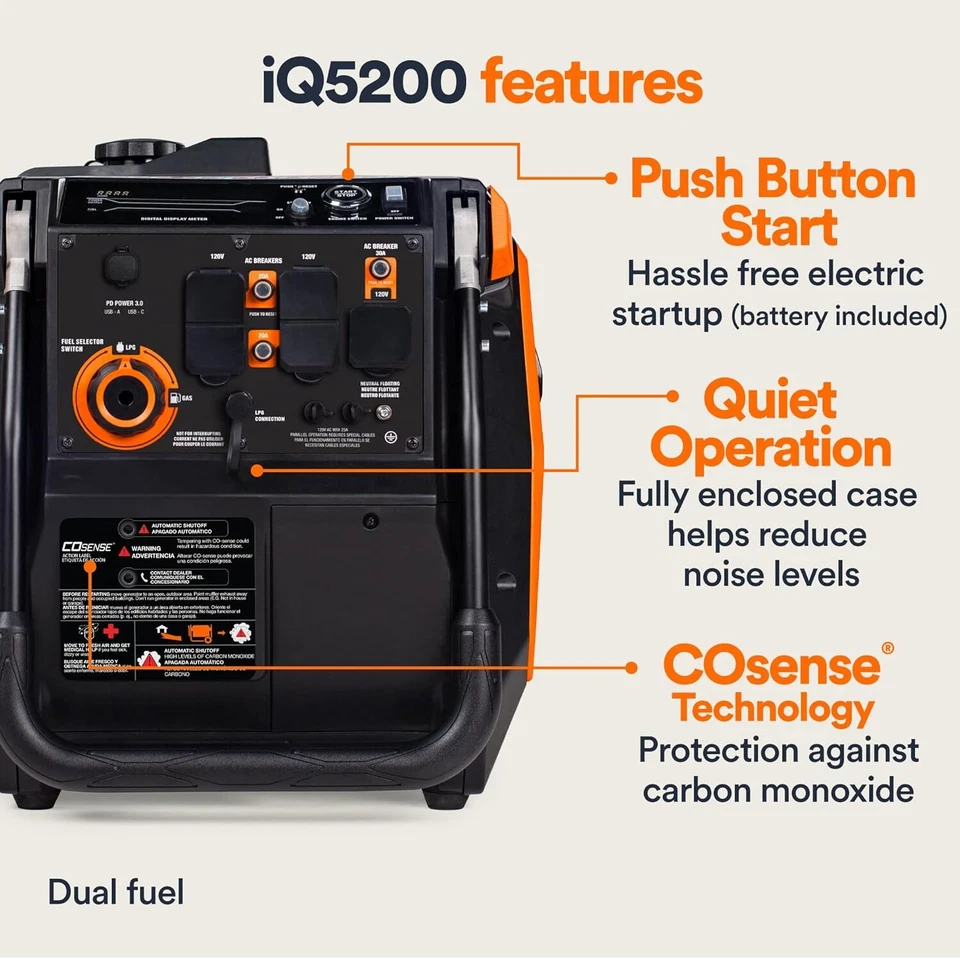 3-102.webp Generac iQ5200 DF 3900 Watt Electric Start Dual Fuel Inverter Generators. - Image 4