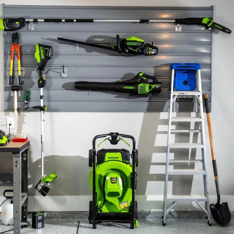 4-172.webp Greenworks 80V 21” Lawn Mower, 13” String Trimmer, and 730 Leaf Blowers. - Image 2