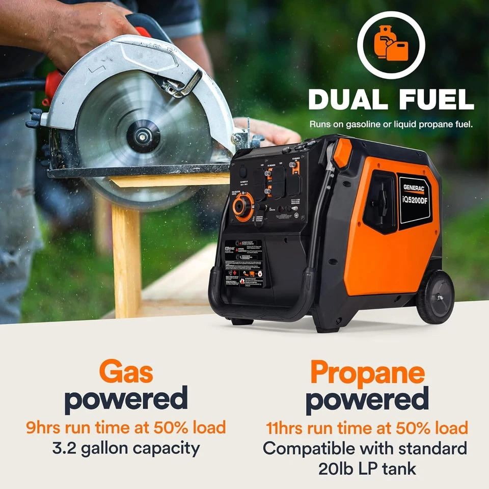 4-86.webp Generac iQ5200 DF 3900 Watt Electric Start Dual Fuel Inverter Generators. - Image 3