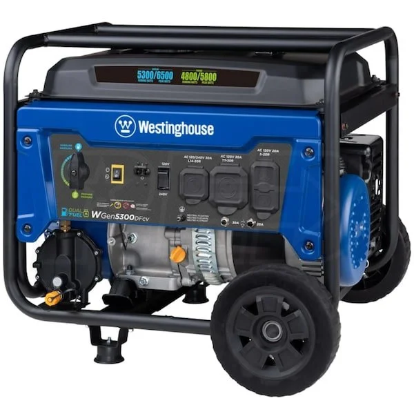 7-25.webp Westinghouse WGen5300DFcv – 5300 Watt Dual-Fuels Portable Generators w/ RV Outlet & CO Sensor (49-State) - Image 3