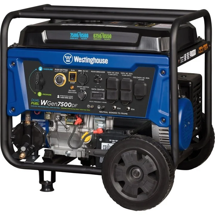 7-27.webp Westinghouse WGen7500DF Dual Fuel Portable Generators. - Image 3