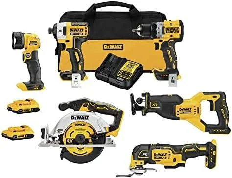 B09ZHNKVNB-0-1756234639790-1-1-1.webp DEWALT 20V MAX* XR Cordless Combo Kit (6-Tool) with (2) Ah Batteries and Charger (DCK648D2)