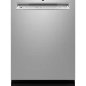 GE – 24″ Front Control Built-In Tub Dishwashers with 3rd Rack, Sanitize Cycle and 47 dBA – Stainless Steels