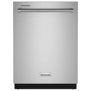 KitchenAid 24″ Fully-Integrated Built-In Dishwashers with 30 Total Wash Jets in PrintShield Stainless Steels