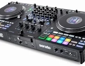Rane PERFORMER 4-Channel Motorized DJ Controller, 7″ Platters with Displays, Precisions Feel Faders, Stem Split, Advanced FX, Serato DJ Pro Includeds