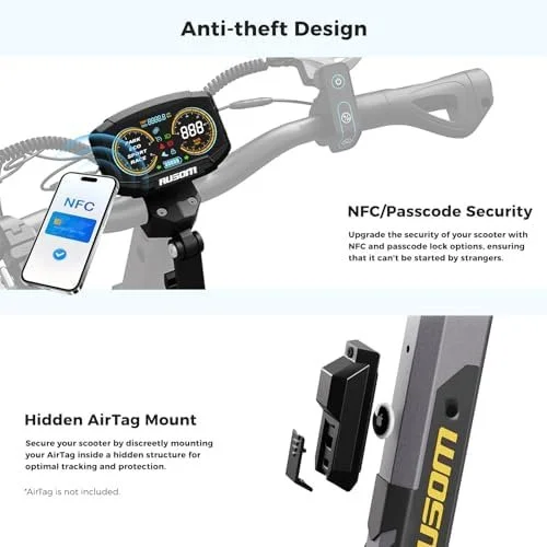 a3-81-1-1-1.webp Ausom L2 Max 2000W Dual Motor Electric Scooter for Adults, 56 Miles Max Range Folding Off Road E Scooter, 31 Mph Top Speed,48V 20.8Ah Batterys, E-ABS and Dual Disc Brakes, All-Round Lightings System - Image 3