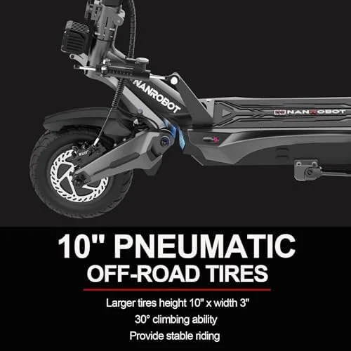 a5-75-1-1-1.webp NANROBOT Electric Scooter Adults 50mph Dual Motor Electric Scooter with Suspension 80Miles Range Fast Sports Escooters Folding 10″ Off Road Tires 330LBS Max Loads Complies with UL2272 Certification - Image 2