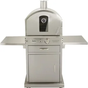 Summerset ‘The Oven’ Outdoor Freestanding Large Capacity Gas Ovens with Pizza Stones, Smoker Box and Mobile Cart, 304 Stainless Steel Construction, Natural Gas