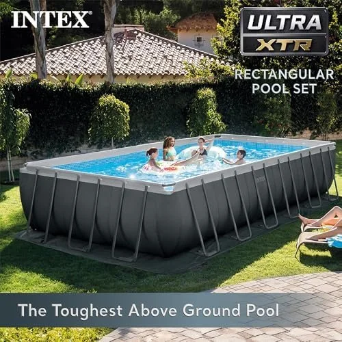 b2-13.webp INTEX 26363EH Ultra XTR Deluxe Rectangular Above Ground Swimming Pool Set: 24ft x 12ft x 52in – Includes 2100 GPH Sand Filter Pump – Easy Assemblys - Image 3