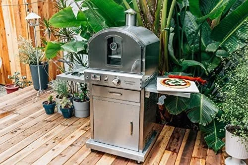 b3-7.webp Summerset ‘The Oven’ Outdoor Freestanding Large Capacity Gas Ovens with Pizza Stones, Smoker Box and Mobile Cart, 304 Stainless Steel Construction, Natural Gas - Image 2