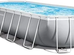 INTEX 26797EH Prism Frame Premium Oval Above Ground Swimming Pool Set: 20ft x 10ft x 48in – Includes 1500 GPH Cartridge Filter Pump – Removable Ladder – Pool Cover – Ground Cloths