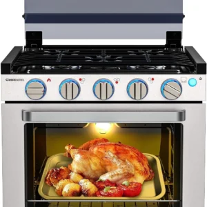 Camplux 21 Inches RV Stove Gas Range Oven 3 Burners Cooktops