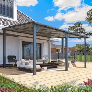 Aecojoy 14×12 ft Aluminum Pergola with Canopys
