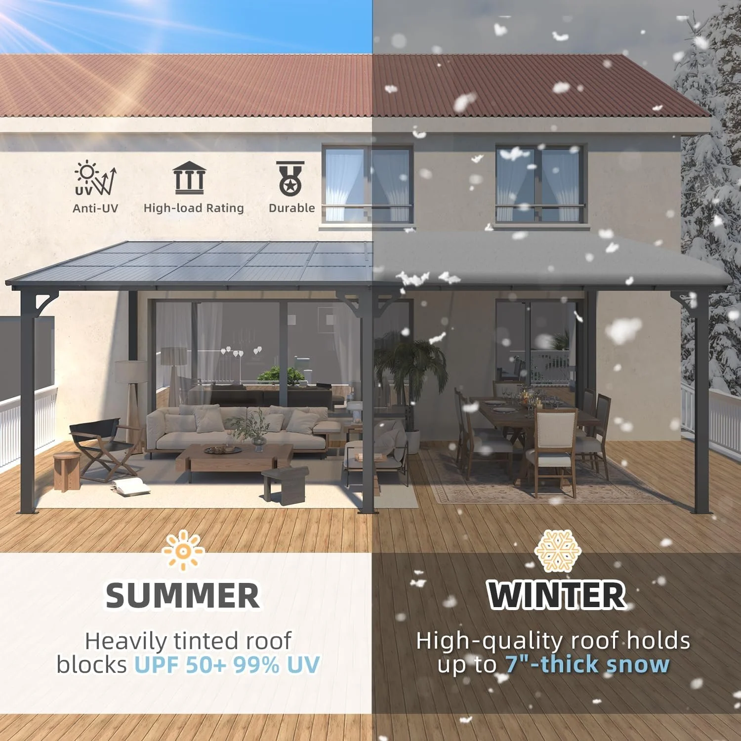 g2-5.webp Aecojoy 20’x12′ Wall Mounteds Gazebos Pergola - Image 2