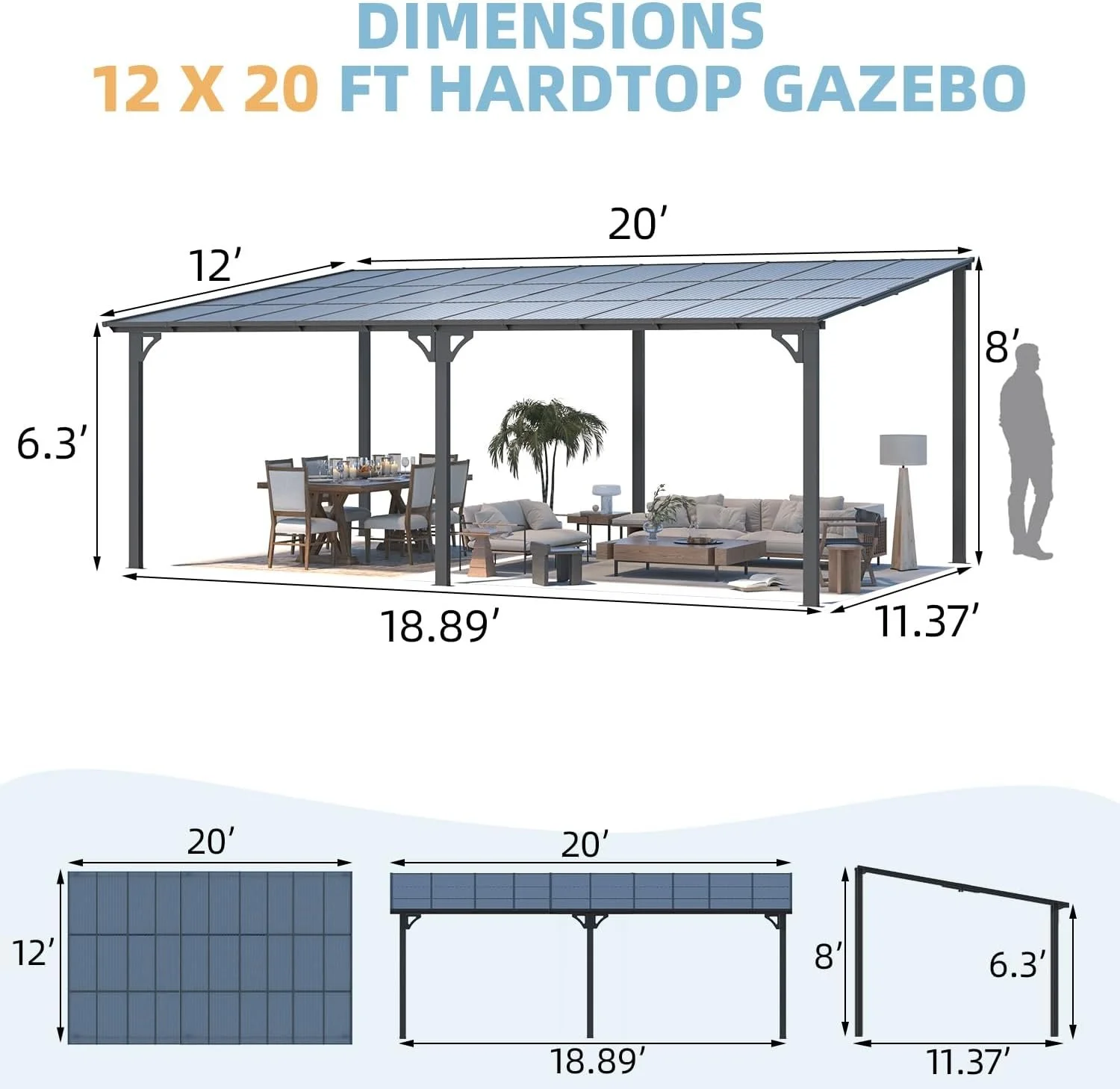 g3-5.webp Aecojoy 20’x12′ Wall Mounteds Gazebos Pergola - Image 3