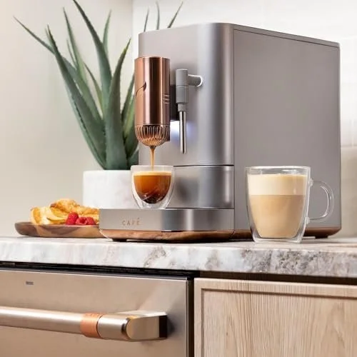 jhgfd2.webp Café Affetto Automatic Espresso Machine + Milk Frother | Built-In & Adjustable Espresso Bean Grinders | One-Touch Brew in 90 Seconds | Steel Silver, 1.2 Liter, (C7CEBBS2RS3) - Image 6