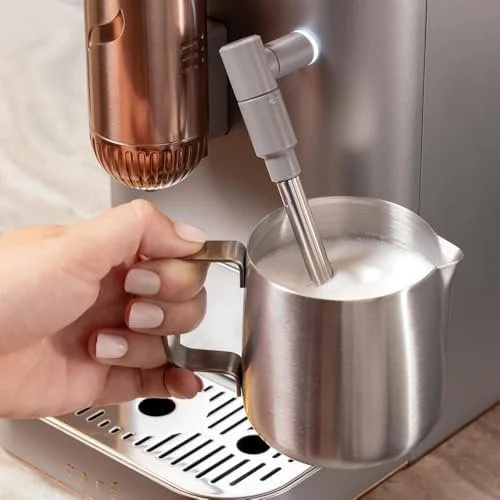 jhgfd6.webp Café Affetto Automatic Espresso Machine + Milk Frother | Built-In & Adjustable Espresso Bean Grinders | One-Touch Brew in 90 Seconds | Steel Silver, 1.2 Liter, (C7CEBBS2RS3) - Image 2