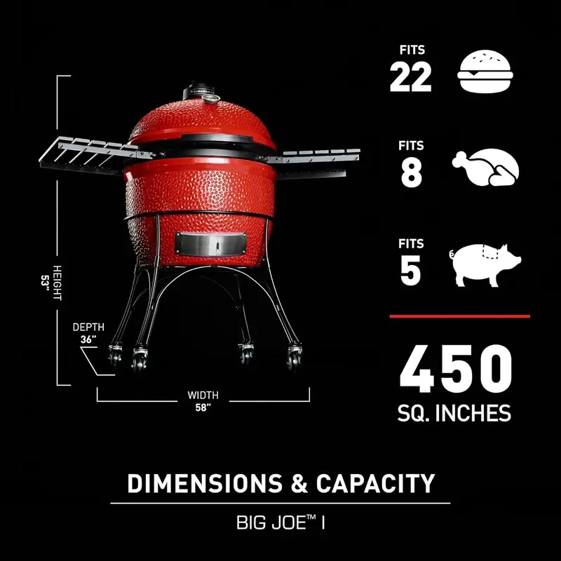 l2-1-1-1-1.webp Kamado Joe Big Joe I 24 in. Blaze Red Ceramic Charcoal Grills - Image 3