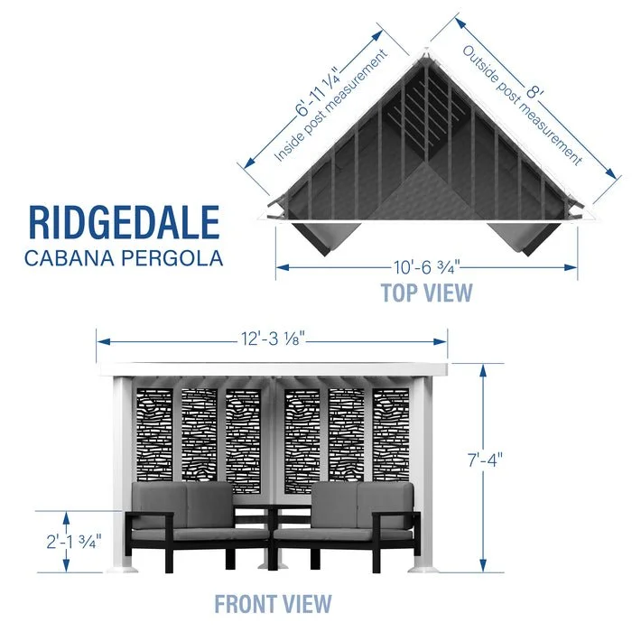 q2-5.webp Backyard Discovery Ridgedale Modern Steels Cabana Pergola - Image 2