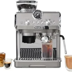De’Longhi La Specialista Arte Evo Espresso Machine – Compact Cold Brew Coffee Maker with Grinder, Milk Steam Wand/Frother & Tamping Tools – Home Barista Kit for Lattes, Cappuccinos, Iced Coffees