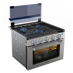 Camplux 17″ RV Oven with 3 Burners Cooktops