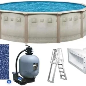 Brazil Premium 27′ x 52″ Round Above Ground Swimming Pool Packages