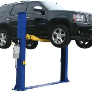 ATLAS Automotive Equipment 9KBPX 2-Post Lift/Hoist, Baseplate Style, 9’6″ Minimum Ceiling Height, 9,000lb Capacity, Symmetric Arms, Dual Hydraulic Chain Drives Cylinders, for Low Ceiling Home Use