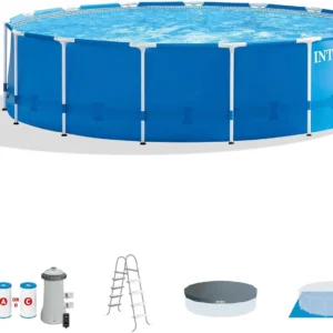 Intex 15′ x 48′ Metal Frame Above Ground Pool Sets