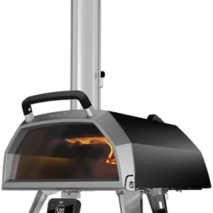 Ooni Karu 2 Pro Multi-Fuel Pizza Ovens – Wood and Gas Outdoor Pizza Oven with Pizza Stone & Integrated Thermometer, Pizza Oven Outdoor, Dual Fuel 16 Inch Pizza Maker, Outdoor Cooking Grill